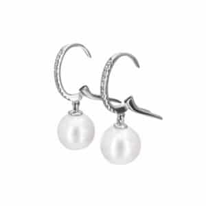pearl back earrings